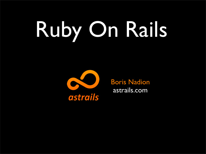 ruby on rails