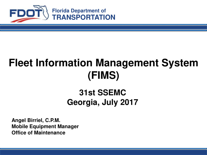 fleet information management system