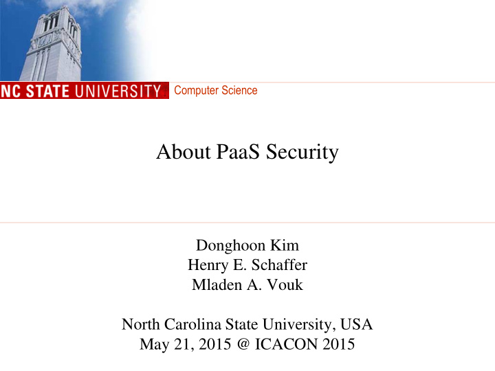 about paas security