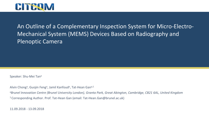 an outline of a complementary inspection system for micro