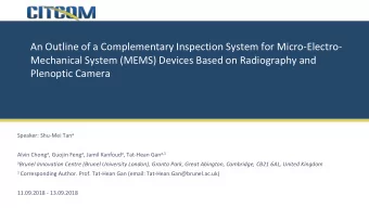 An Outline of a Complementary Inspection System for Micro-Electro-  Mechanical System (MEMS)