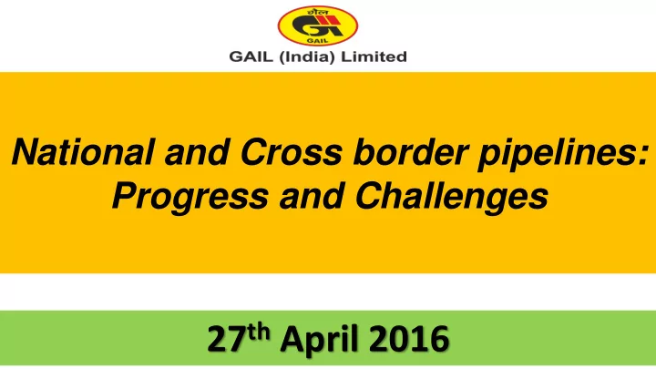 27 th april 2016