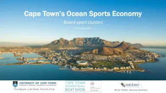 Cape T  Towns O  Ocean Sp  Sports E  Economy  Board-sport  clusters  19  October