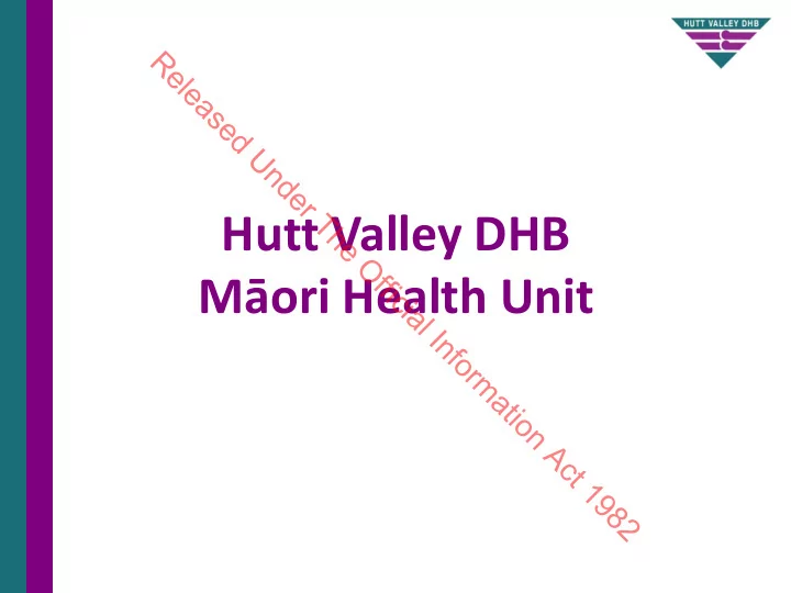 hutt valley dhb