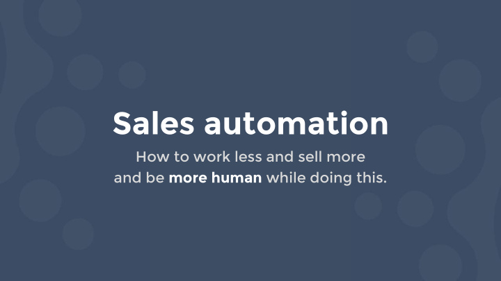 sales automation