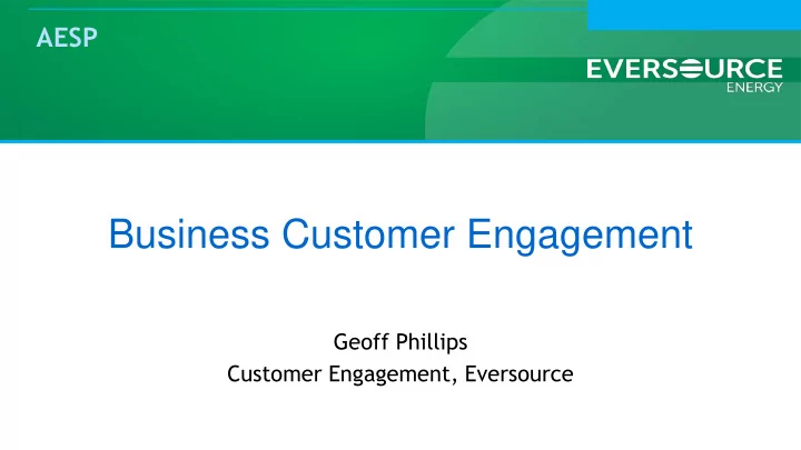 business customer engagement