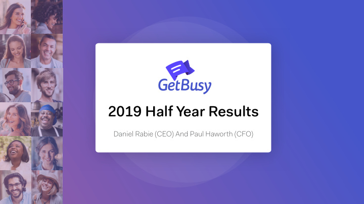 2019 half year results