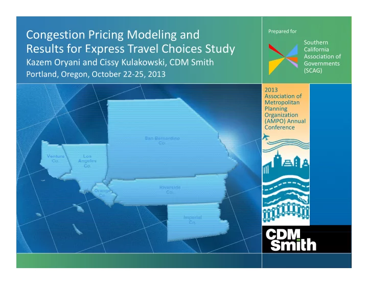 congestion pricing modeling and