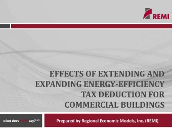 EFFECTS OF EXTENDING AND  EXPANDING ENERGY-EFFICIENCY  TAX DEDUCTION FOR  COMMERCIAL BUILDINGS what