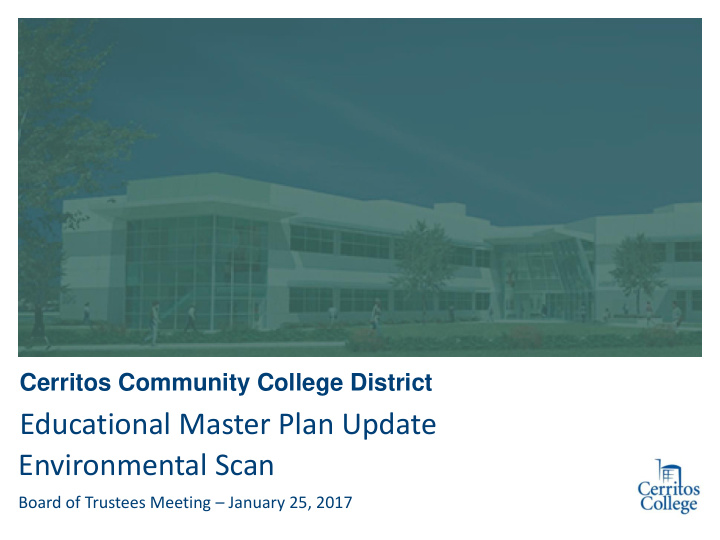 educational master plan update environmental scan