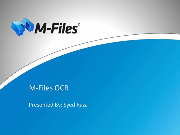 m files ocr