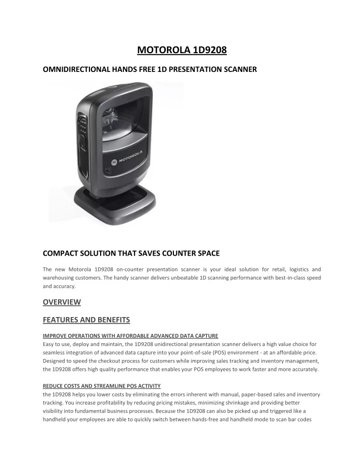 motorola 1d9208