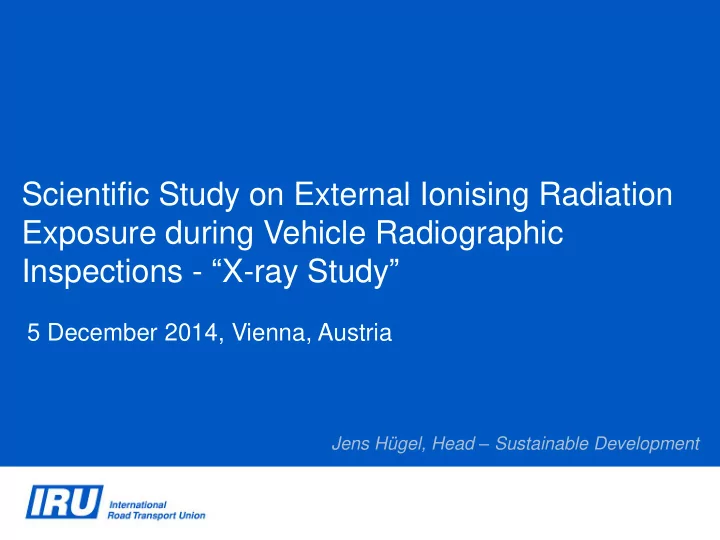 inspections x ray study