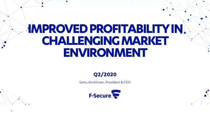 improved profitability in