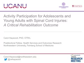 Activity Participation for Adolescents and  Young Adults with Spinal Cord Injuries:  A Critical