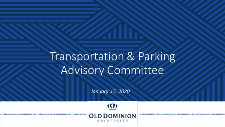 transportation parking advisory committee