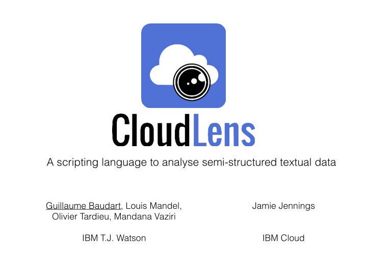 a scripting language to analyse semi structured textual