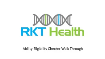 Abi  bility Eligibility C  Chec  hecker  er W  Walk T  Thr  hrough  Head to