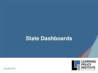 State Dashboards  June 26, 2017  NY Sample School-At-A-Glance  2  Thinking Aloud  1. Quickly