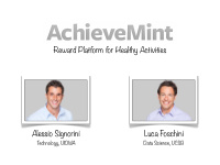 reward platform for healthy activities luca foschini