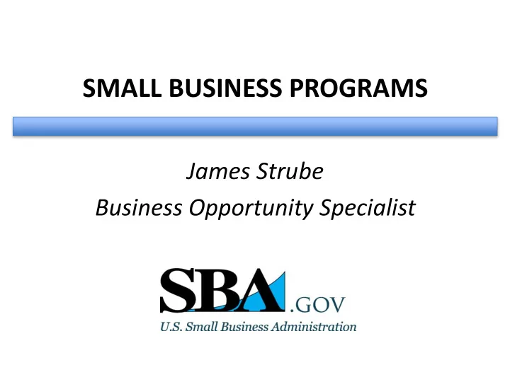 small business programs