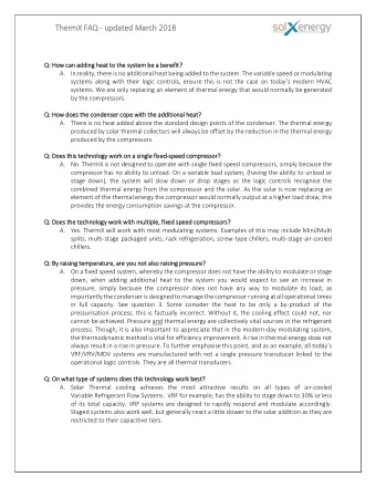 ThermX FAQ - updated March 2018  Q:  Q: How can ad  adding h  heat to  to the syste  tem b  be a