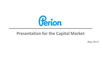 Presentation for the Capital Market  May 2014  1  www.perion.com  Forward-Looking Information This
