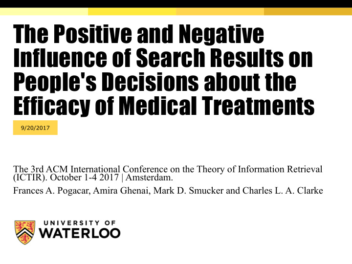 the positive and negative influence of search results on