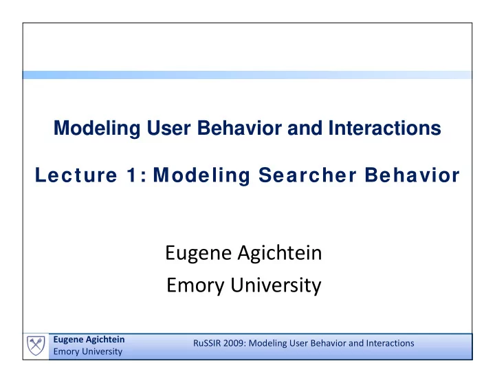 eugene agichtein g g emory university