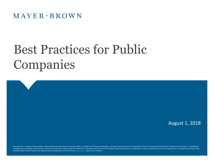 best practices for public companies
