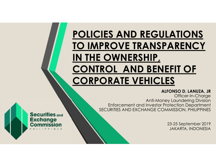 policies and regulations to improve transparency in the