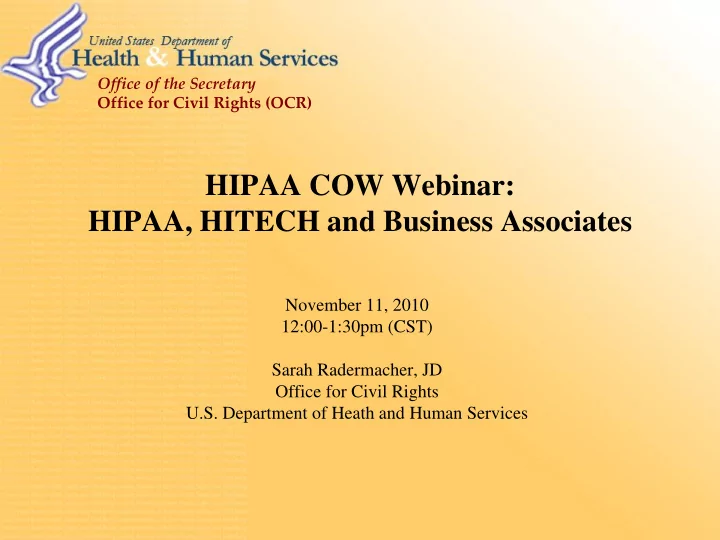hipaa hitech and business associates