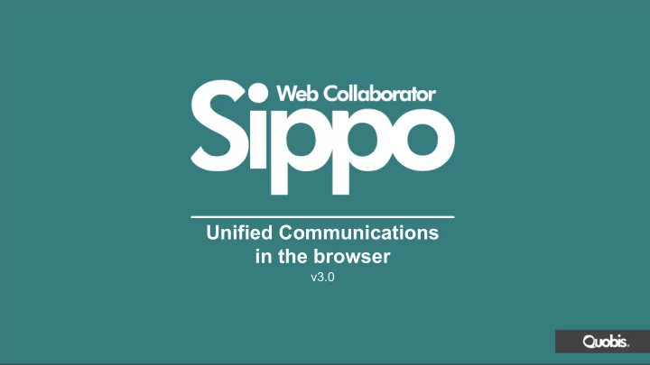 unified communications in the browser