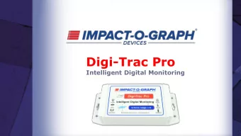 Digi-Trac Pro  Intelligent Digital Monitoring  Digi-Trac Pro  Overview  Digi-Trac Pro monitors