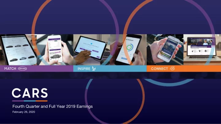 fourth quarter and full year 2019 earnings
