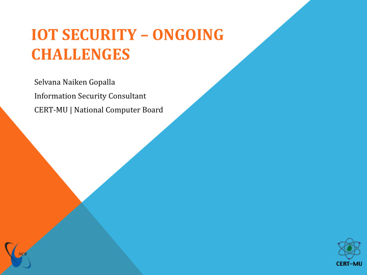 iot security ongoing challenges