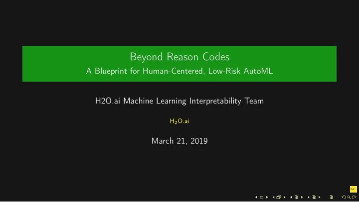 beyond reason codes