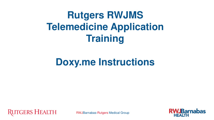 telemedicine application