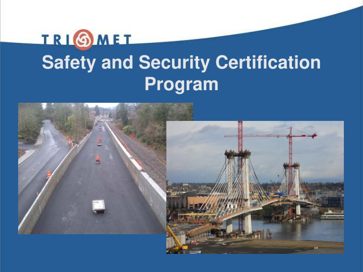 safety and security certification program safety and