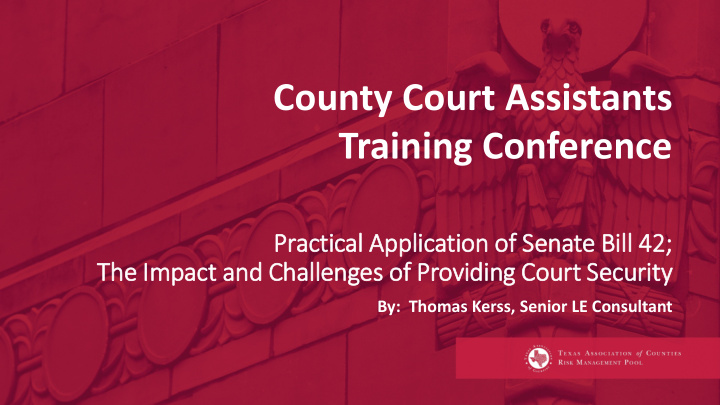 county court assistants training conference