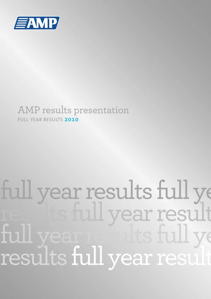 full year results full year results full year results