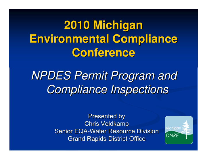 2010 michigan 2010 michigan environmental compliance