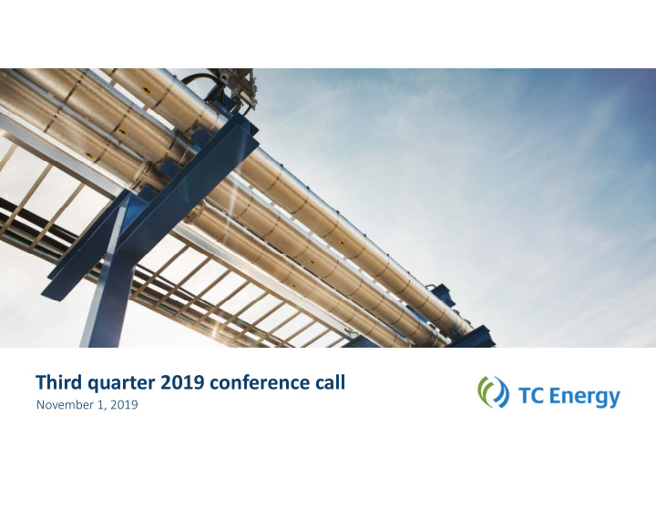 third quarter 2019 conference call