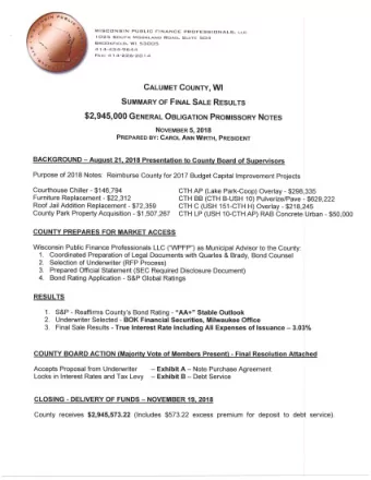 ,,  : I  I  ,_  : t  Interest Rate  3.03% RESOLUTION NO. 20 18 -17  RESOLUTION A  WARDING THE SALE