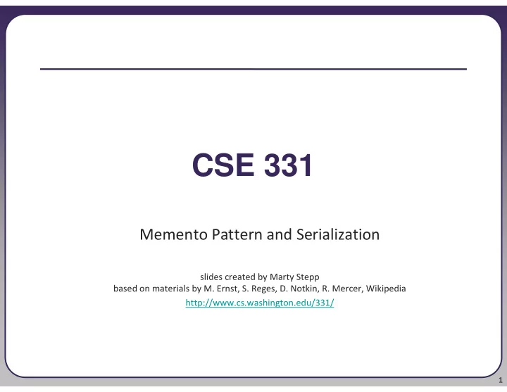 cse 331