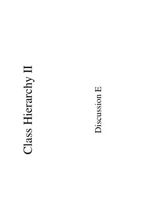 Class Hierarchy II  Discussion E  Hierarchy  A mail order business sells catalog merchandise all
