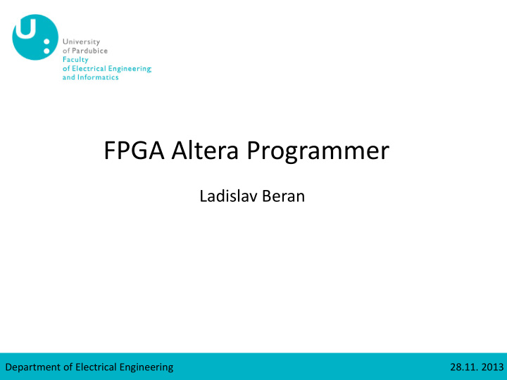 fpga altera programmer