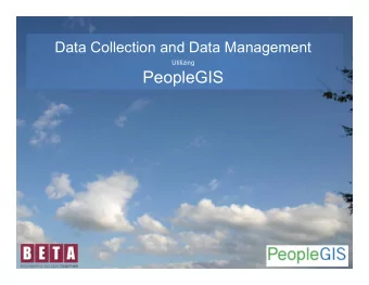 PeopleGIS  Maine Wastewater Control Association  2013 Fall Conference  Conrad Leger  Jim Esterbrook