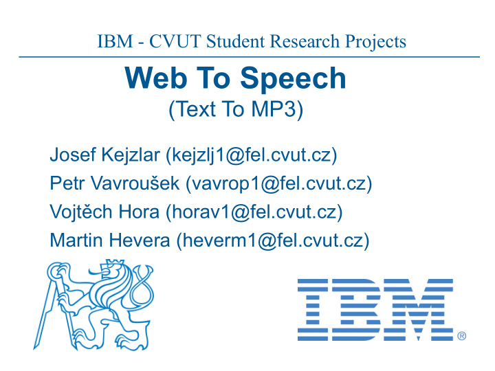 web to speech