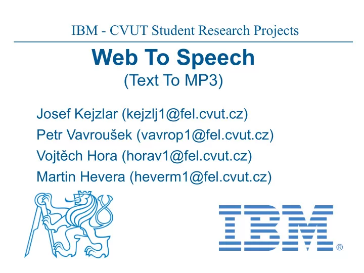 web to speech